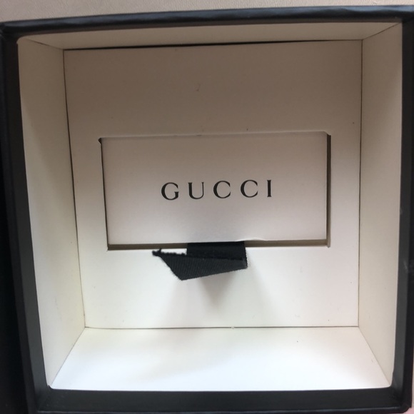 GUCCI sterling silver with blue enamel and feline faces. Buckle bangle bracelet. - Picture 6 of 16